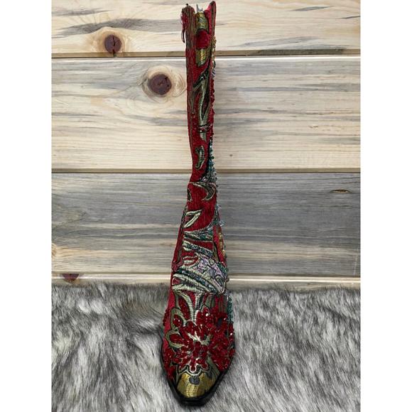 NEW HELEN'S HEART crystal embellished boot in red - Picture 4 of 6